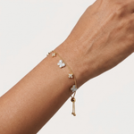 Gold 1Ct Dangle Charm Round Lab Grown Diamond Zanvix Bracelet