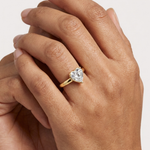 Gold 1 50Ct Solitaire Classic Heart Lab Grown Diamond Zafyn Ring