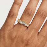 Gold 4Ct Bezel Eternity Heart Lab Grown Diamond Zayel Ring