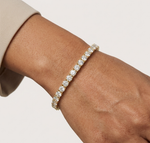 Gold 8Ct Full Tennis Round Lab Grown Diamond Zelda Bracelet
