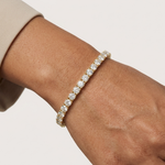 Gold 8Ct Full Tennis Round Lab Grown Diamond Zelda Bracelet