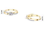 Round Split-Shank Pave Lab Grown Diamond Zeline Engagement Ring