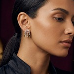 Gold 1 50Ct Pave Arc Pear Lab Grown Diamond Zelora Earring