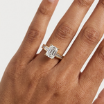 Gold 3Ct Baguette Channel Lab Grown Diamond Zelva Ring