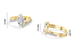 Marquise Bypass Pave Lab Grown Diamond Zephyra Engagement Ring