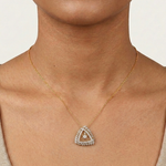 Gold 1Ct Cluster Round Lab Grown Diamond Zerion Pendant