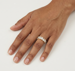 Gold 4Ct Mixed Shape Prong Eternity Lab Grown Diamond Ziora Ring
