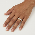 Gold 4Ct Mixed Shape Prong Eternity Lab Grown Diamond Ziora Ring