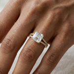 Gold 2 5Ct Asscher Pave Split Shank Lab Grown Diamond Zoraya Ring