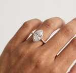 Gold 4Ct Marquise Halo Lab Grown Diamond Zorelle Ring