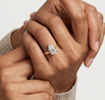 Gold 3Ct Classic Solitaire Prong Setting Pear Lab Grown Diamond Zynor Ring