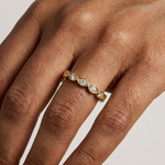 Gold Halo Setting Round Lab Grown Diamond Zyrel Ring