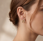 Gold Round Pave Huggie Lab Grown Diamond Zyrix Earring