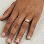 Gold 2Ct Bezel Bold Cushion Lab Grown Diamond Zyvian Ring