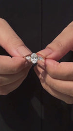 Oval Three-Stone Lab Grown Diamond Sorine Engagement Ring