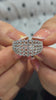 Multi row cluster band round lab grown diamond soleil ring